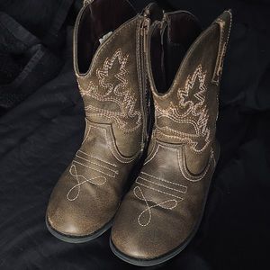 Toddler size 10 cowboy boots (brown)
